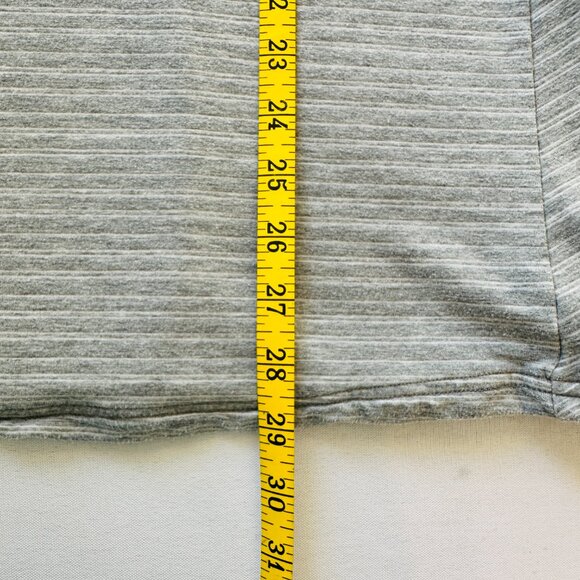 Garnet HIll Dress Women M Gray Striped Jersey 3/4 Sleeve Leisure Stretch Minimal - Picture 10 of 12